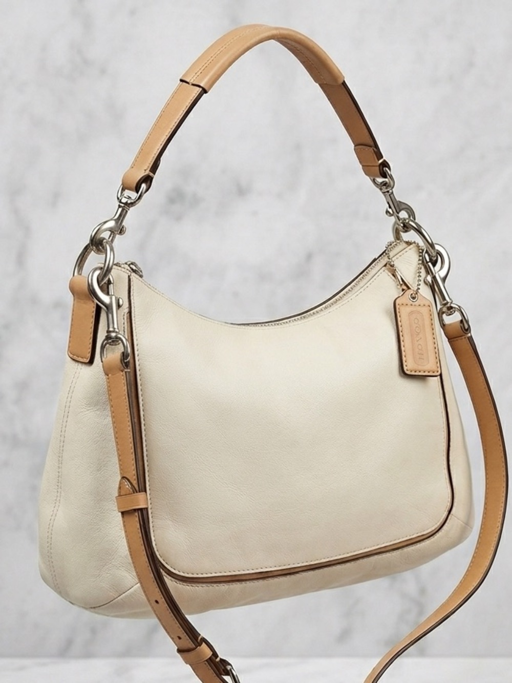 COACH Kristin Spectator Leather Purse Shoulder Handbag Crossbody Hobo B1393 - Picture 2 of 8